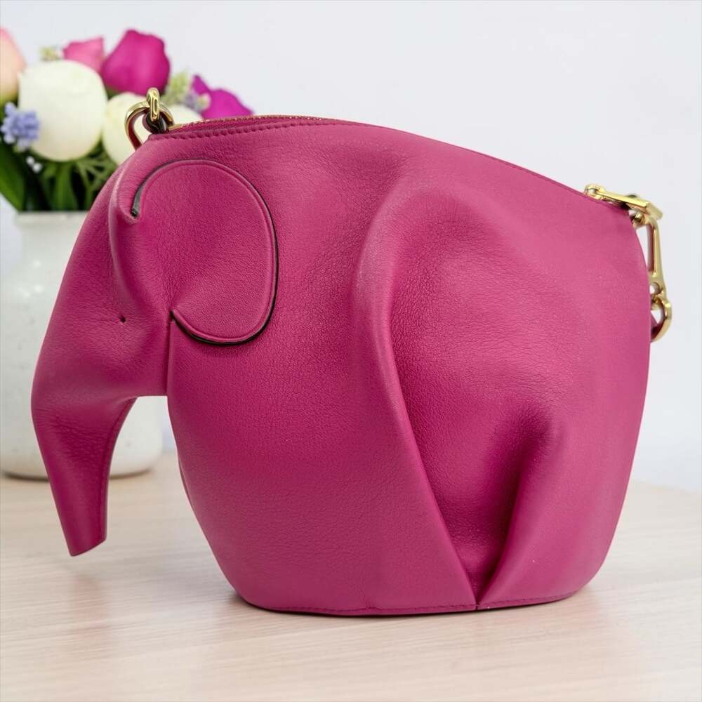 Loewe Calfskin Mini Elephant Crossbody Bag